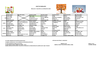 Cantine Novembre Décembre 2024